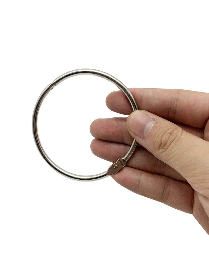KTOJOY 3 Inch (12 Pack) Loose Leaf Binder Book Rings, with Metal Nickel Plated for Key,and Index Cards, for School, Home, or Office, Silver - Image 5